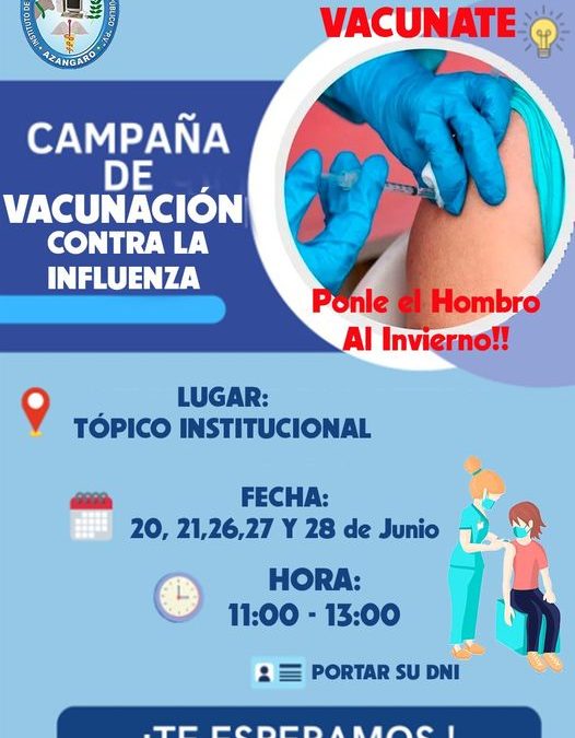 ¡Campaña de Vacunación contra la Influenza en el IESTP Pedro Vilcapaza!