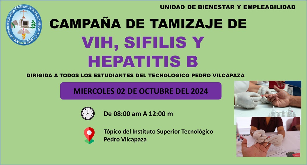 CAMPAÑA DE TAMIZAJE DE VIH,SIFILIS Y HEPATITIS B